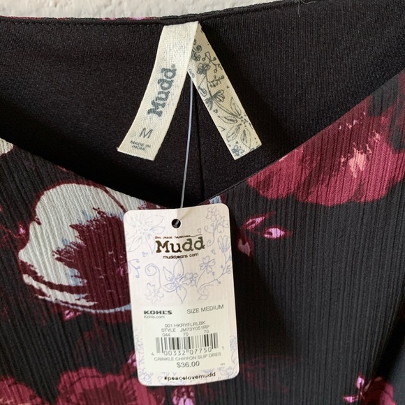 Black Floral Slip Dress - Picture 5 of 5